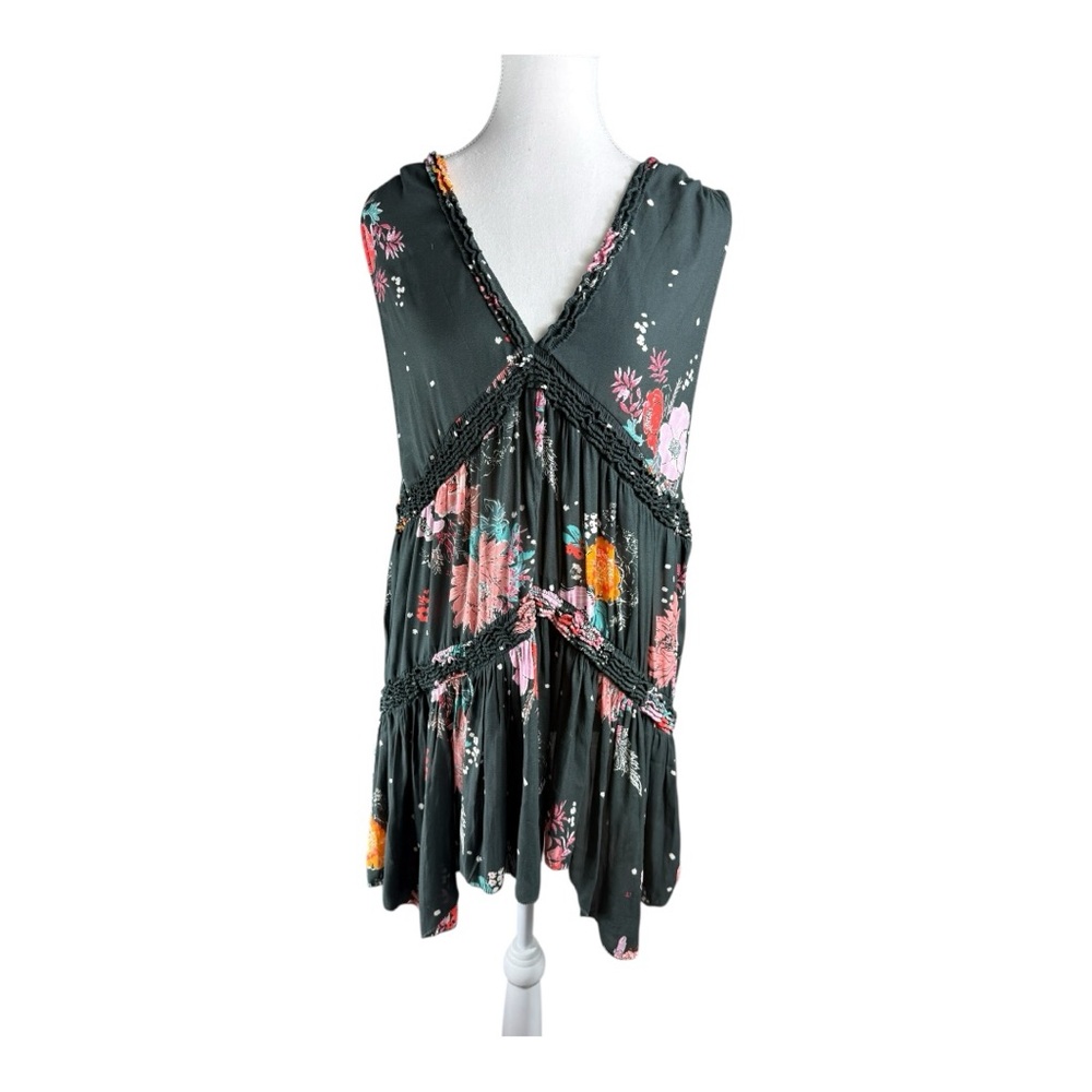 Free People Purple Haze Hummingbird Sheer Tunic Size L